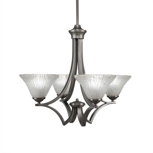 Zilo Four Light Chandelier in Graphite (200|564-GP-751)