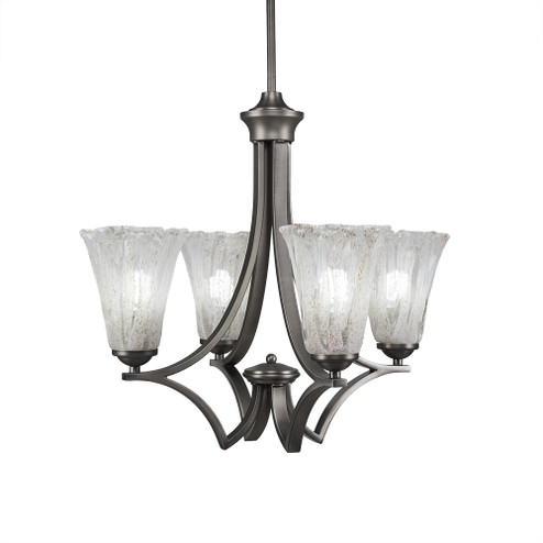 Zilo Four Light Chandelier in Graphite (200|564-GP-729)