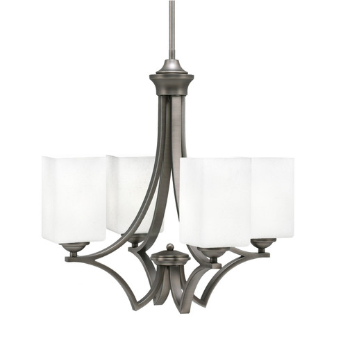 Zilo Four Light Chandelier in Graphite (200|564-GP-531)