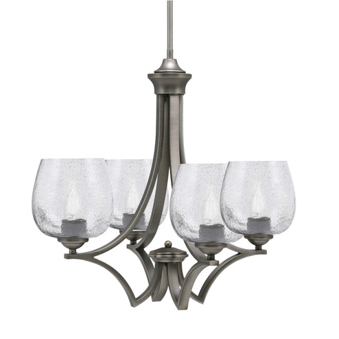 Zilo Four Light Chandelier in Graphite (200|564-GP-4812)