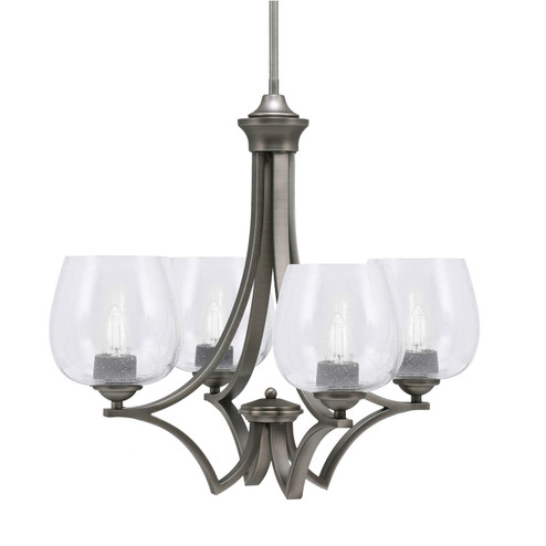 Zilo Four Light Chandelier in Graphite (200|564-GP-4810)