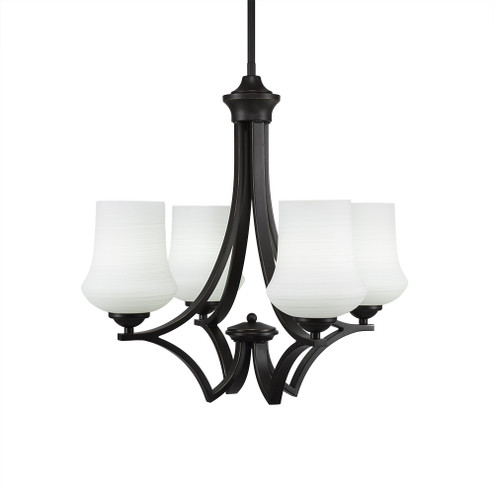 Zilo Four Light Chandelier in Dark Granite (200|564-DG-681)