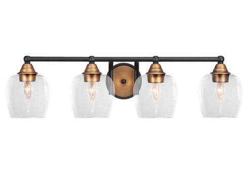 Paramount Four Light Bath Bar in Matte Black & Brass (200|3424-MBBR-4810)