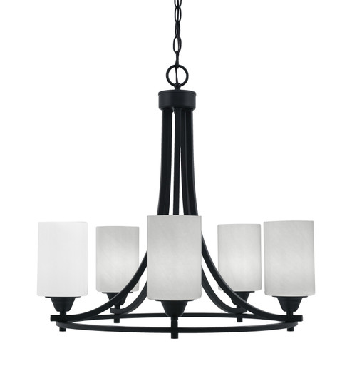 Paramount Five Light Chandelier in Matte Black (200|3405-MB-3001)