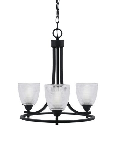 Paramount Three Light Chandelier in Matte Black (200|3403-MB-500)