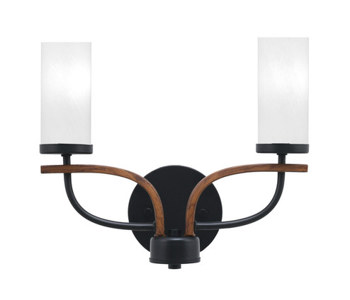 Monterey Two Light Bathroom Lighting in Matte Black & Painted Wood-look (200|2912-MBWG-811)