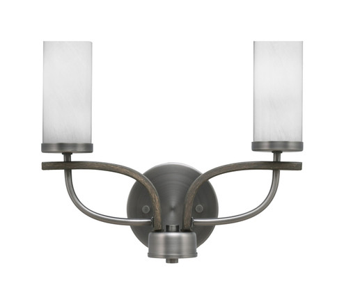 Monterey Two Light Bathroom Lighting in Graphite & Painted Distressed Wood-look (200|2912-GPDW-811)