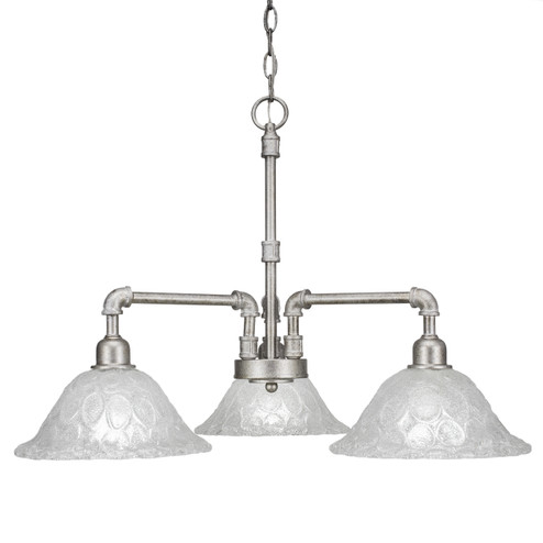 Vintage Three Light Chandelier in Aged Silver (200|283-AS-431)