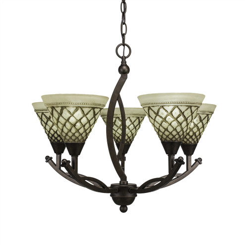 Bow Five Light Chandelier in Bronze (200|275-BRZ-7185)