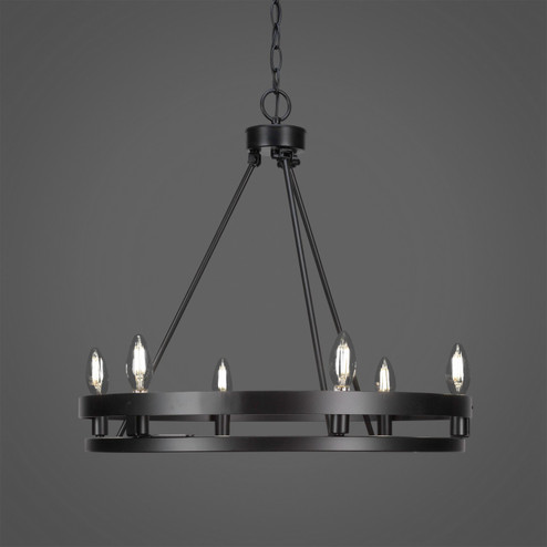 Belmont Six Light Chandelier in Matte Black (200|2706-MB)