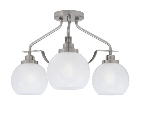 Odyssey Three Light Semi-Flush Mount in Brushed Nickel (200|2607-BN-4101)