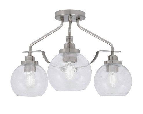 Odyssey Three Light Semi-Flush Mount in Brushed Nickel (200|2607-BN-4100)