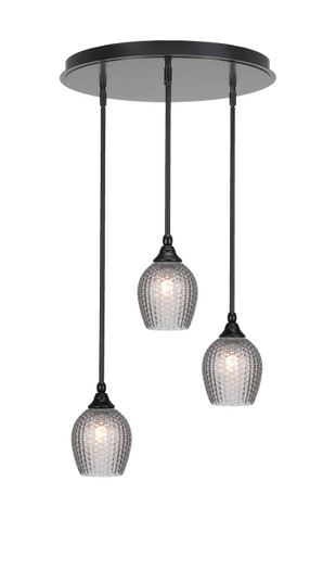 Empire Three Light Pendalier in Matte Black (200|2183-MB-4902)