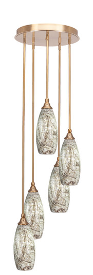 Empire Five Light Pendalier in New Age Brass (200|2145-NAB-5064)