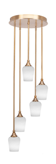 Empire Five Light Pendalier in New Age Brass (200|2145-NAB-211)