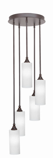 Empire Five Light Pendalier in Dark Granite (200|2145-DG-4091)