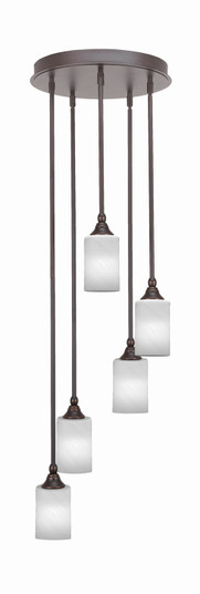 Empire Five Light Pendalier in Dark Granite (200|2145-DG-3001)