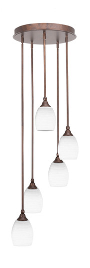 Empire Five Light Pendalier in Bronze (200|2145-BRZ-4021)