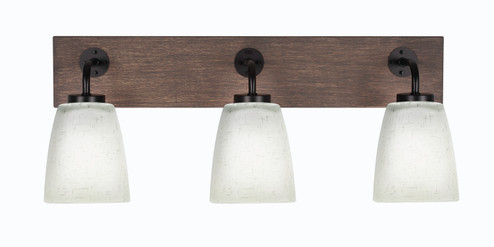 Oxbridge Three Light Bathroom Lighting in Matte Black & Painted Distressed Wood-look (200|1773-MBDW-460)