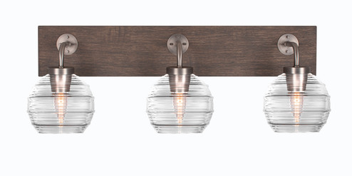 Oxbridge Three Light Bathroom Lighting in Graphite & Painted Distressed Wood-look (200|1773-GPDW-5110)