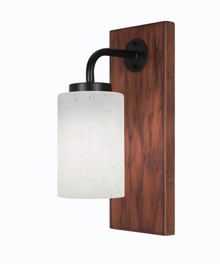 Oxbridge One Light Wall Sconce in Matte Black & Painted Wood-look (200|1771-MBWG-310)