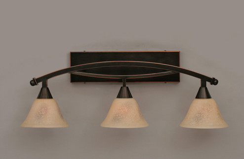 Bow Three Light Bath Bar in Black Copper (200|173-BC-508)