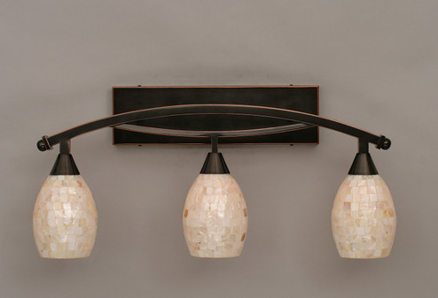 Bow Three Light Bath Bar in Black Copper (200|173-BC-406)