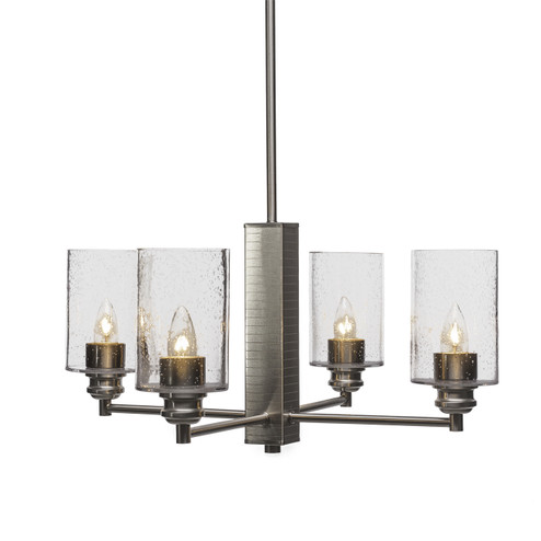 Edge Four Light Chandelier in Brushed Nickel (200|1154-BN-300)