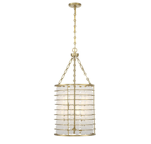 Byron Six Light Pendant in Warm Brass (51|7-3362-6-322)