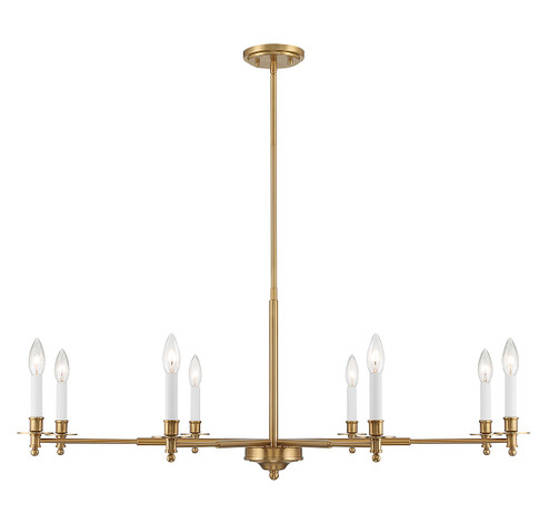 Jasmine Eight Light Chandelier in Warm Brass (51|1-4412-8-322)