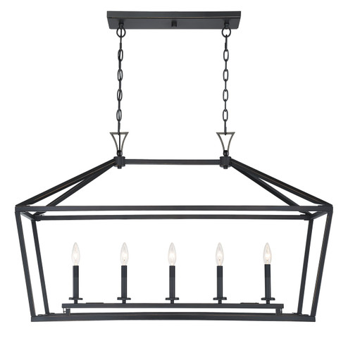 Townsend Five Light Linear Chandelier in Classic Bronze (51|1-424-5-44)