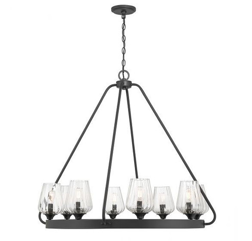 Carlton Eight Light Chandelier in Matte Black (51|1-3394-8-89)