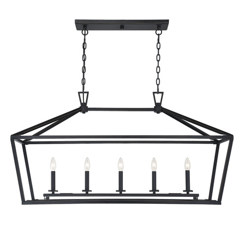 Townsend Five Light Linear Chandelier in Classic Bronze (51|1-324-5-44)