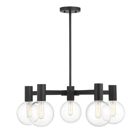 Wright Five Light Chandelier in Matte Black (51|1-3073-5-89)