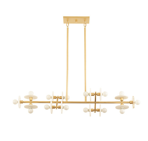 Amani 14 Light Linear Chandelier in Gold (51|1-1591-14-38)