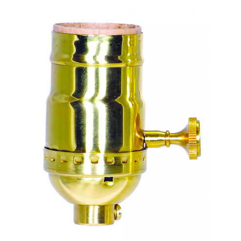 On-Off Turn Knob Socket W/Removable Knob in Polished Brass (230|80-1179)