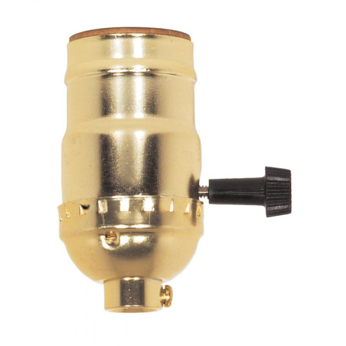 Hi-Low Turn Knob Socket For Standard A Type Household Bulb in Brite Gilt (230|80-1016)