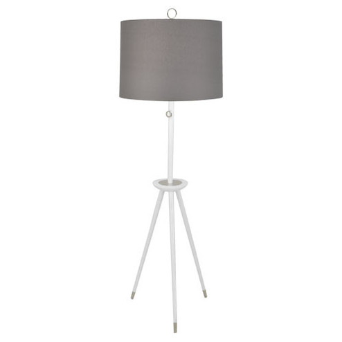Jonathan Adler Ventana One Light Floor Lamp in White Wood w/Polished Nickel (165|WH671)