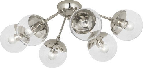 Celeste Six Light Flushmount in POLISHED NICKEL (165|S1217)