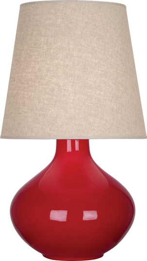 June One Light Table Lamp in Ruby Red Glazed Ceramic (165|RR991)