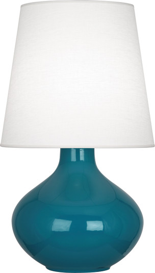 June One Light Table Lamp in Peacock Glazed Ceramic (165|PC993)