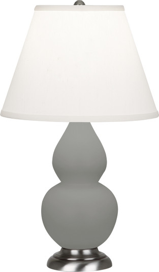 Small Double Gourd One Light Accent Lamp in Matte Smokey Taupe Glazed Ceramic w/Antique Silver (165|MST52)