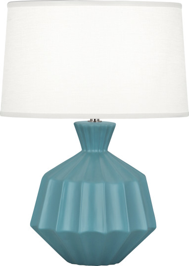 Orion One Light Table Lamp in Matte Steel Blue Glazed Ceramic (165|MOB18)