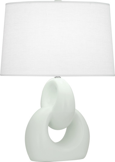 Fusion One Light Table Lamp in Matte Celadon Glazed Ceramic w/Polished Nickel (165|MCL81)