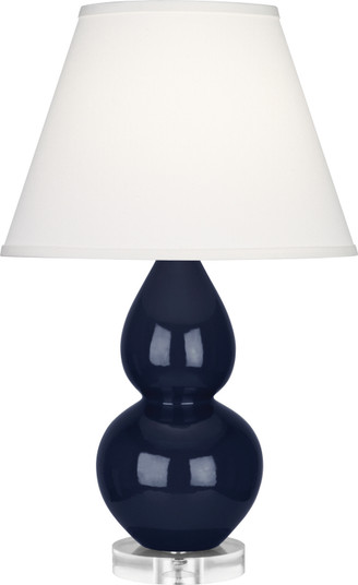 Small Double Gourd One Light Accent Lamp in Midnight Blue Glazed Ceramic w/Lucite Base (165|MB13X)