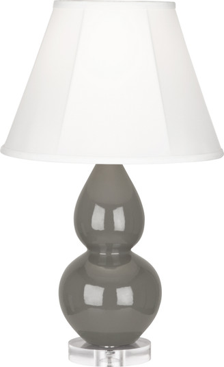 Small Double Gourd One Light Accent Lamp in Ash Glazed Ceramic w/Lucite Base (165|CR13)