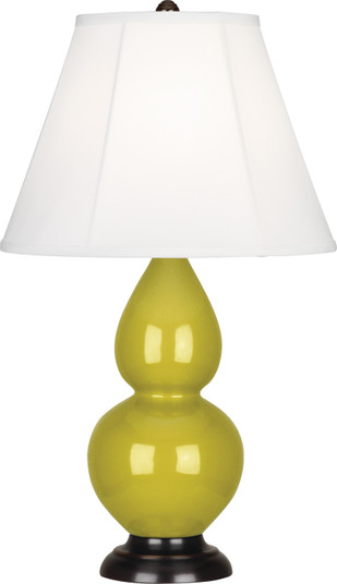 Small Double Gourd One Light Accent Lamp in Citron Glazed Ceramic w/Deep Patina Bronze (165|CI11)