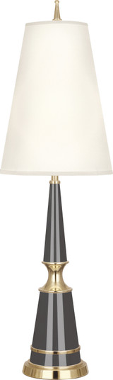 Jonathan Adler Versailles One Light Table Lamp in Ash Lacquered Paint w/Modern Brass (165|A901X)