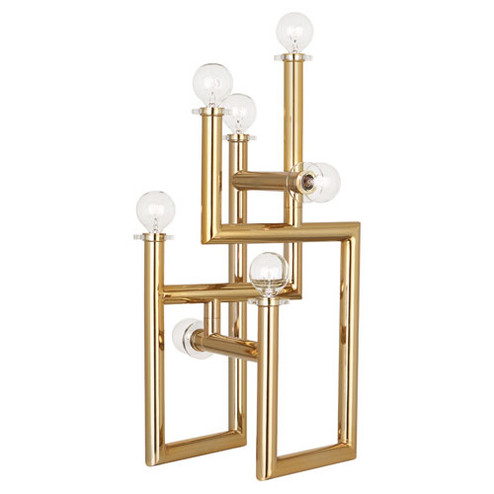 Jonathan Adler Milano Seven Light Table Lamp in Polished Brass (165|902)