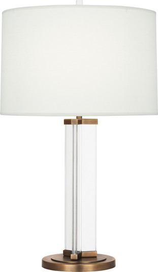 Fineas One Light Table Lamp in Clear Glass and Aged Brass (165|472)